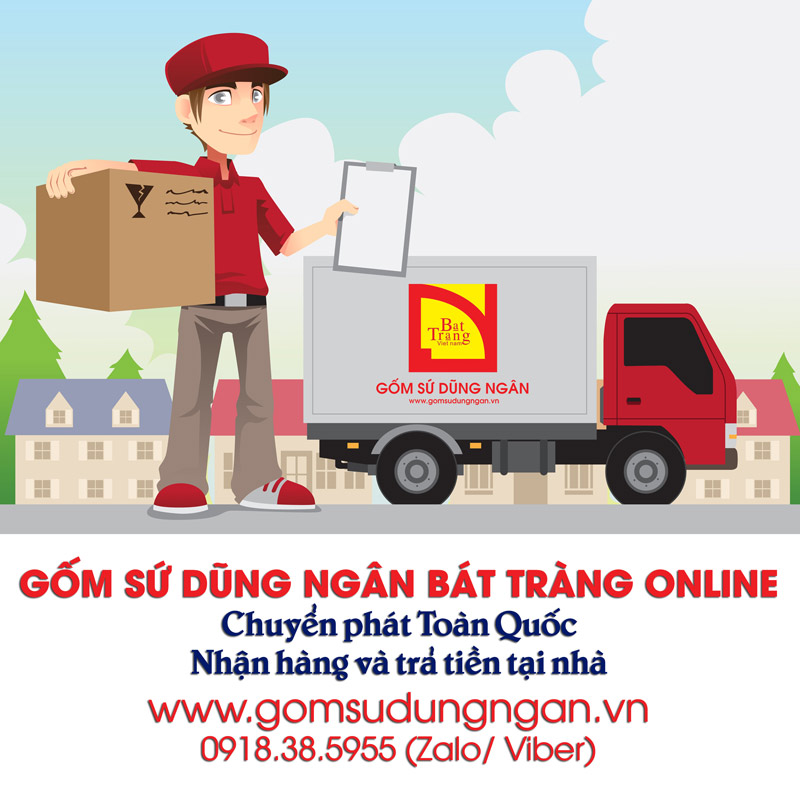 Ship Cod Toàn Quốc khi mua Gốm sứ Dũng Ngân Bát Tràng Online